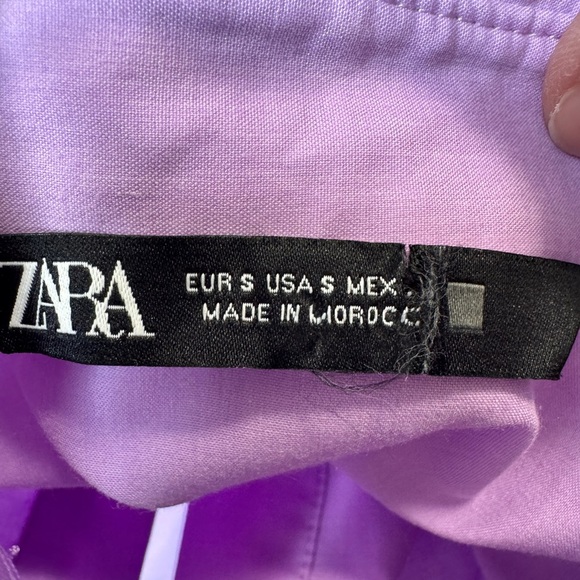 Zara Shirred Waist Midi Dress Lilac - Picture 5 of 12